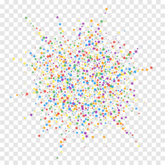 Festive confetti. Celebration stars. Rainbow confe