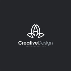 Letter A Logo Yoga Logo icon