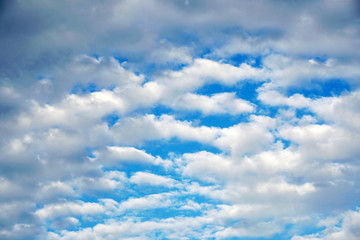 Naklejka na ściany i meble Nature Mostly White Clouds and Blue Sky Texture Background