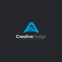 Letter A Mountain Logo Icon Business Template Design