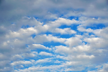Naklejka na ściany i meble Nature Mostly White Clouds and Blue Sky Texture Background