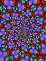 Colorful digital graphic kaleidoscope symmetry mandala style in laser light sunray trial pattern, Tie Dye , spiderweb art abstract background for art projects, banner, business,   card, 3D, template