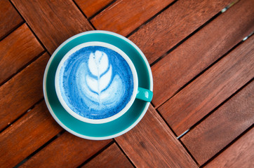 Latte art coffee and Matcha latte so delicious on white background