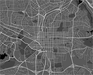 map of the city of Raleigh, USA
