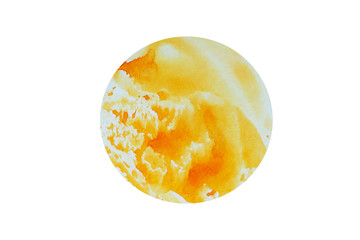 Watercolor circle isolated at a white background.