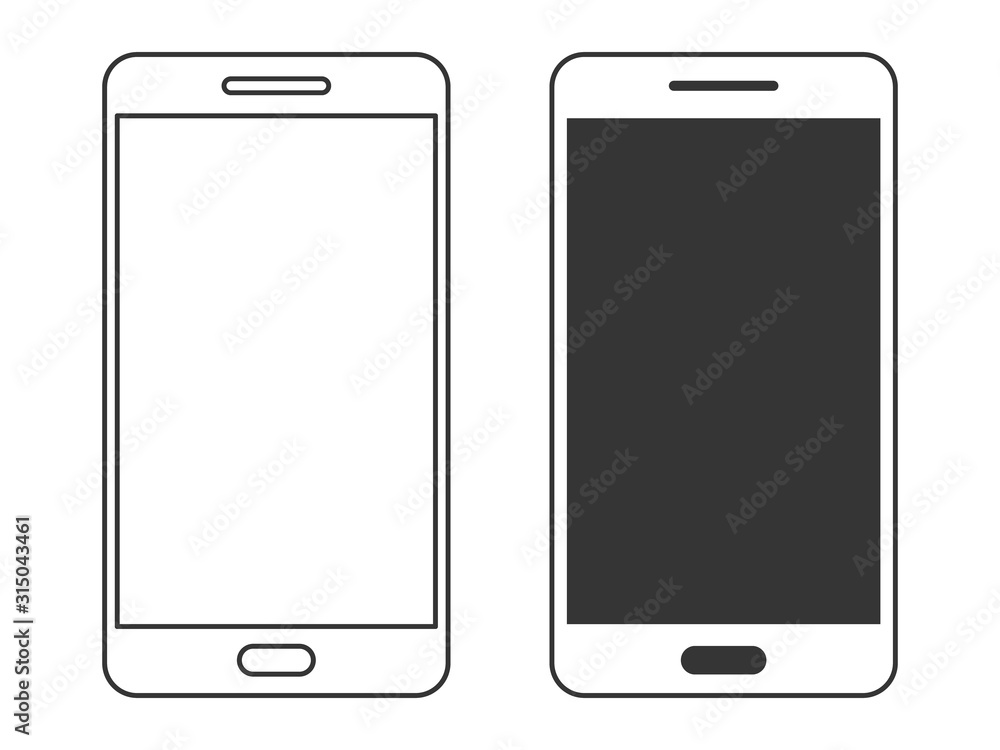 Canvas Prints set of smartphone icons isolated - vector