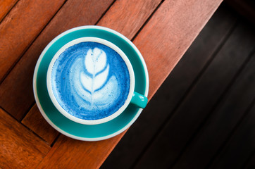 Latte art coffee and Matcha latte so delicious on white background