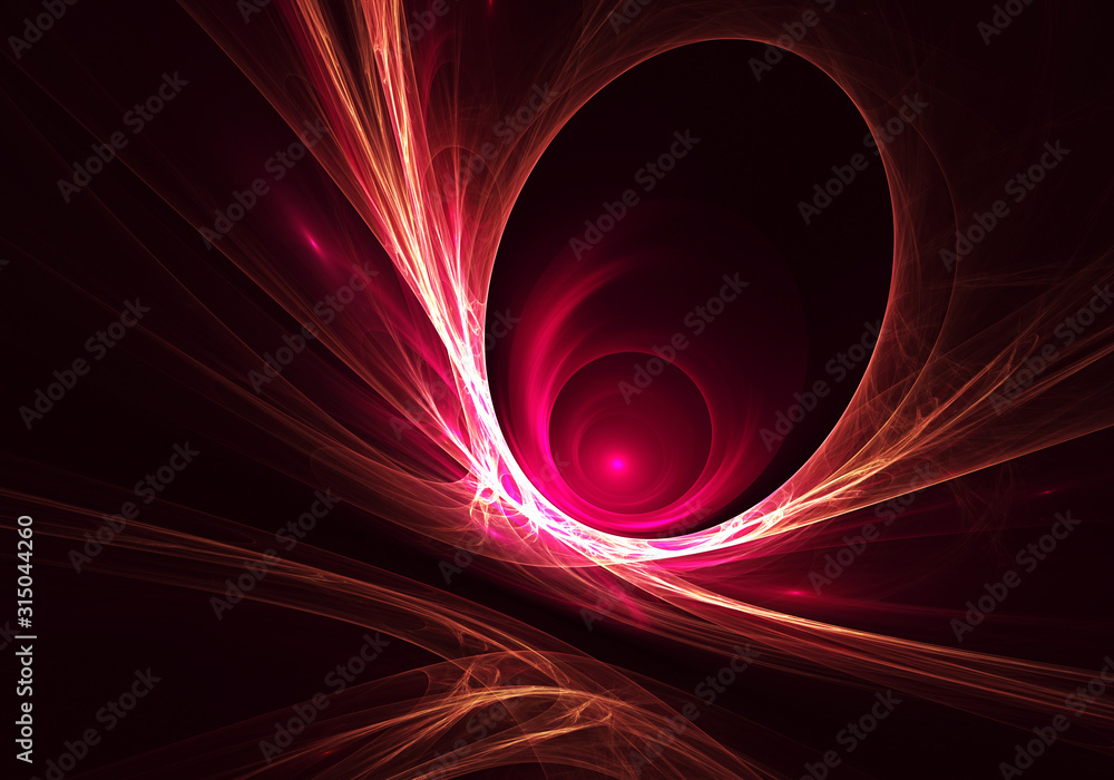 Poster abstract color dynamic background with lighting effect. fractal spiral. fractal art