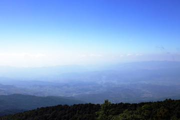 タイ、チェンマイの山頂からの景色