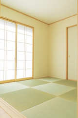 日本の和室全体　障子と襖