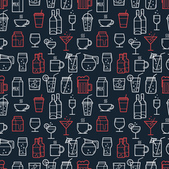 Set of drink and beverage icons