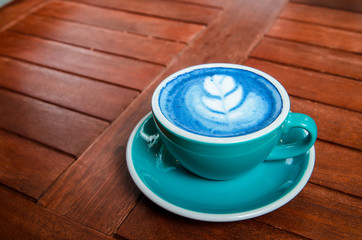 Latte art coffee and Matcha latte so delicious on white background