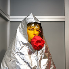 Fireproof mannequin with breathing protection