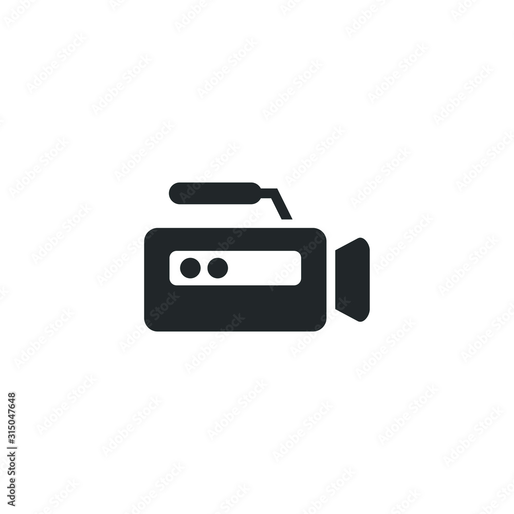 Poster action camera icon template color editable. camera for active sports. ultra hd. 4k symbol vector sig