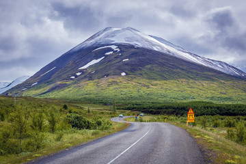 Route number 95 near Egilsstadir city, Iceland