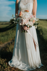 bride with bouquet