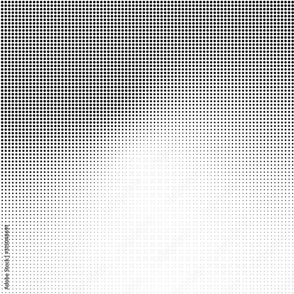 Poster abstract halftone background in black and white. dotted vector pattern