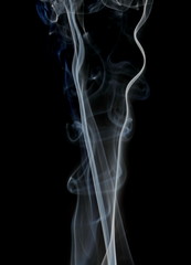 Smoke isolated on black background and  texture path