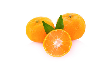 Fresh orange isolated on a white background