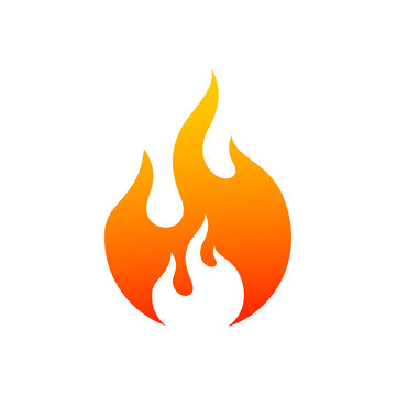 Fire logo vector, Flame logo design template, Icon symbol, Creative design