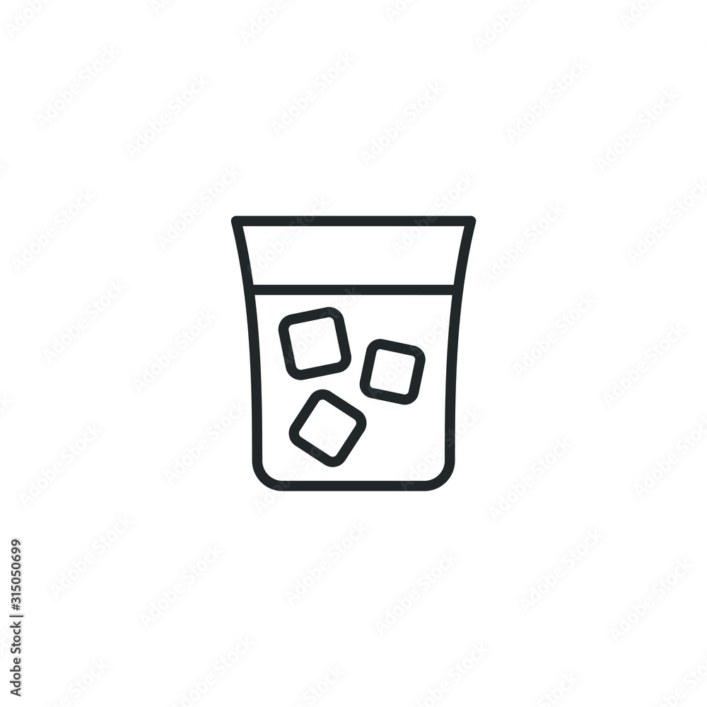 Poster cocktail icon template color editable. cocktail symbol vector sign isolated on white background illu