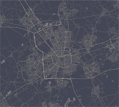 Map Of The City Of Eindhoven, Netherlands