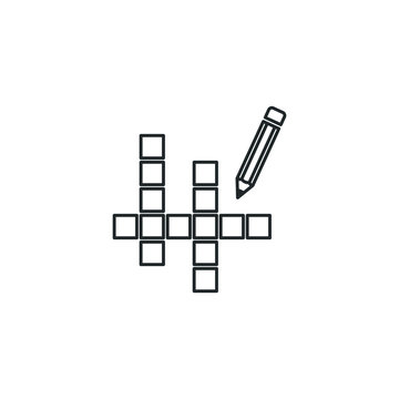 crossword icon template color editable. crossword symbol vector sign isolated on white background illustration for graphic and web design.
