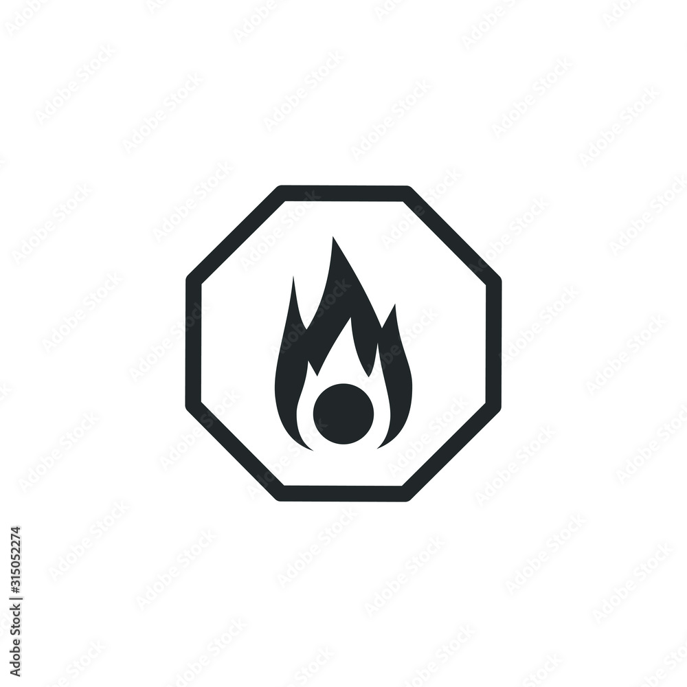 Aufkleber danger warning icon template color editable. danger warning symbol vector sign isolated on white bac