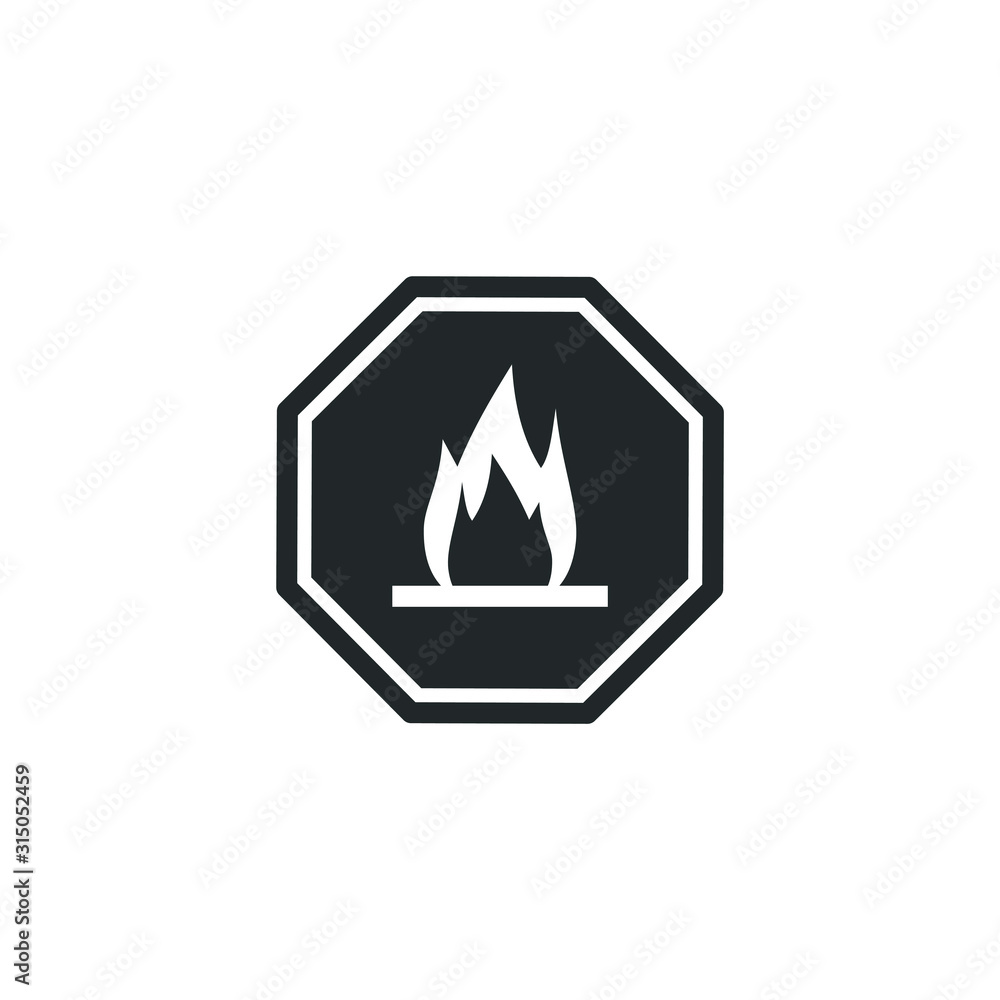 Aufkleber danger warning icon template color editable. danger warning symbol vector sign isolated on white bac