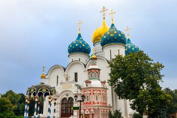 Fototapeta na wymiar Assumption Cathedral of Trinity Lavra of St. Sergius in Sergiev Posad, Russia