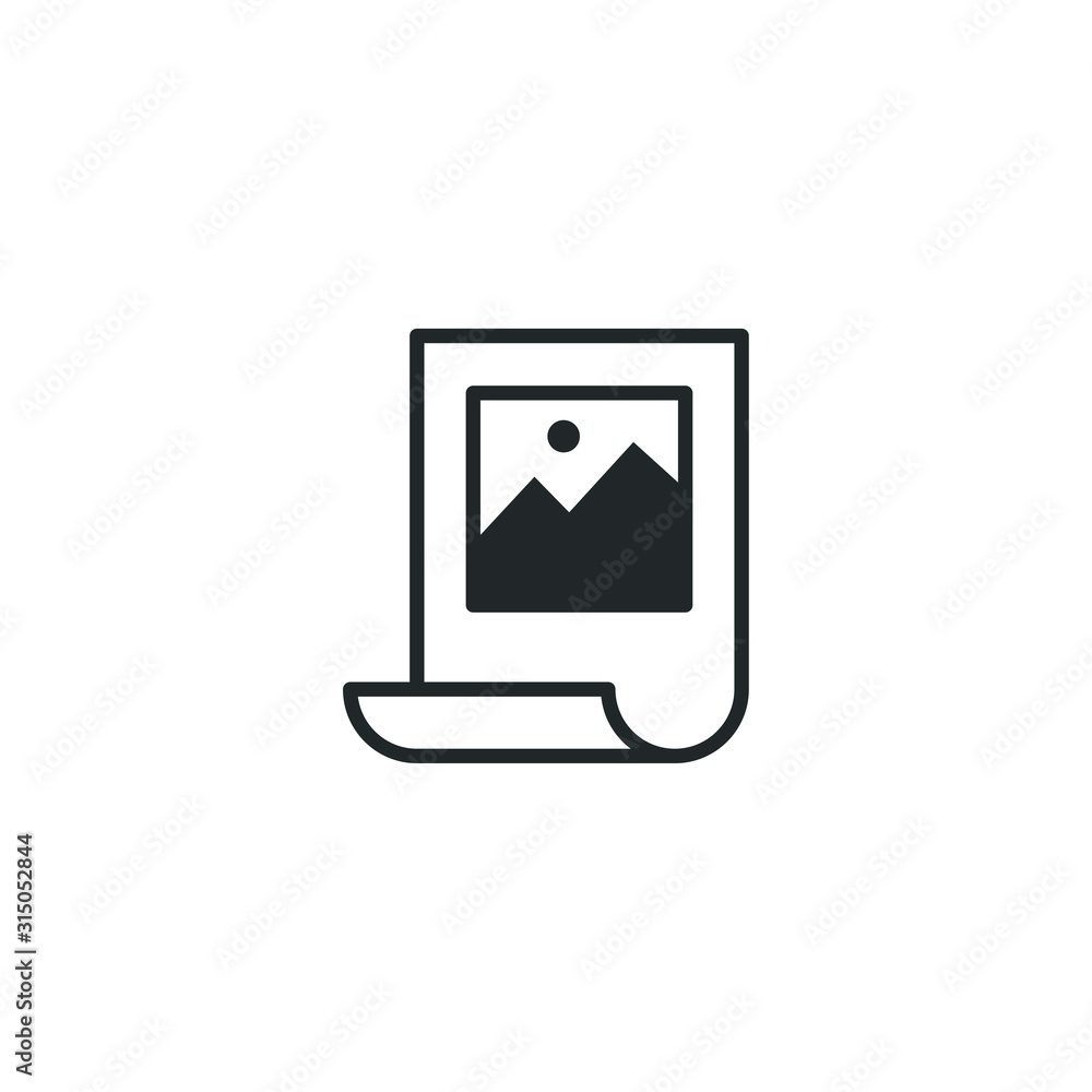 Poster flyer icon template color editable. brochure symbol vector sign isolated on white background illustr