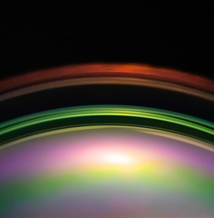 Macro of part of soap sphere on black background