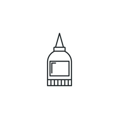 glue icon template color editable. glue or machine oil symbol vector sign isolated on white background illustration for graphic and web design.