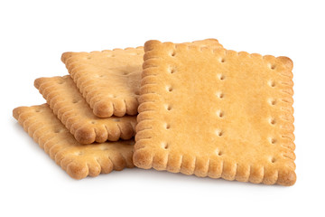 Butter biscuits on white. - obrazy, fototapety, plakaty