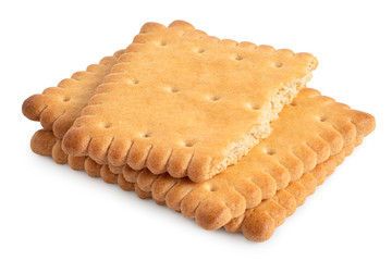 Butter biscuits on white.