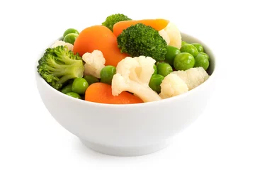Gordijnen Mixed vegetables in bowl. © Moving Moment