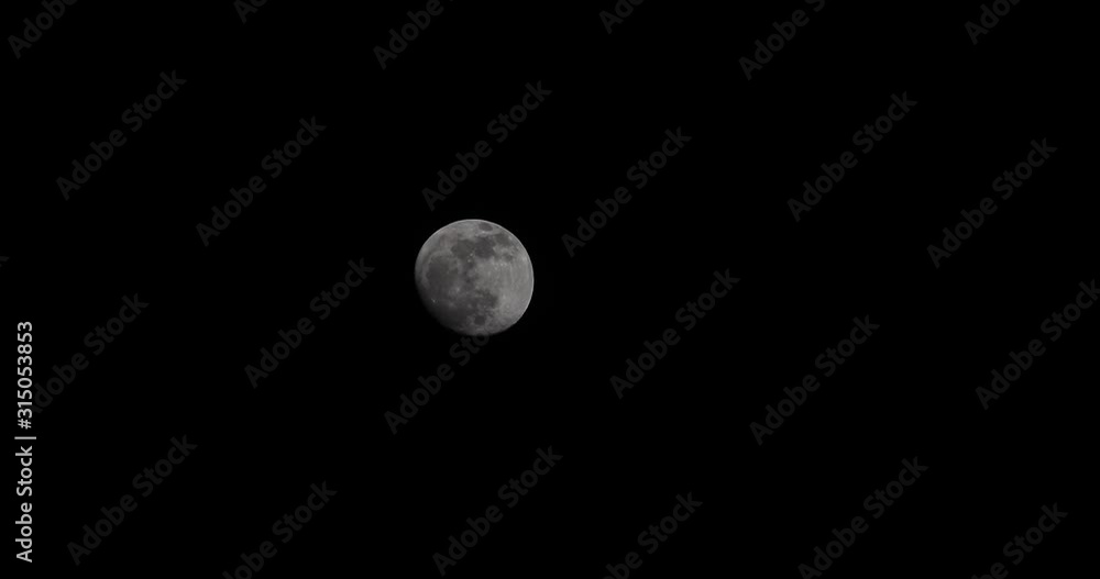 Wall mural detailed lunar timelapse with its valleys and craters.
