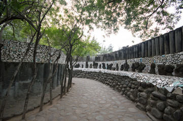 River stones for display at Rock Garden in Chandigarh, India
