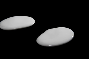 Toothpaste on black background