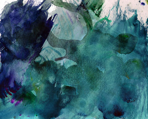 Texture of abstract watercolor splashes, hand-painted round brush  mark and drops of paint. Paper texture. Abstract bug silhouette. Design for backgrounds, wallpapers, covers and packaging.