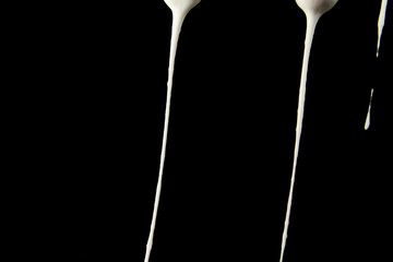 Close up of toothpaste foam