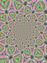 Colorful digital graphic kaleidoscope symmetry mandala style in laser light sunray trial pattern, Tie Dye , spiderweb art abstract background for art projects, banner, business,   card, 3D, template