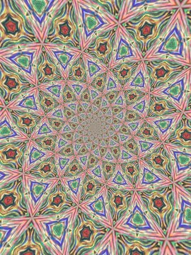 Colorful digital graphic kaleidoscope symmetry mandala style in laser light sunray trial pattern, Tie Dye , spiderweb art abstract background for art projects, banner, business,   card, 3D, template