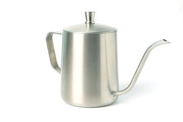 Coffee drip kettle on white background isolated.