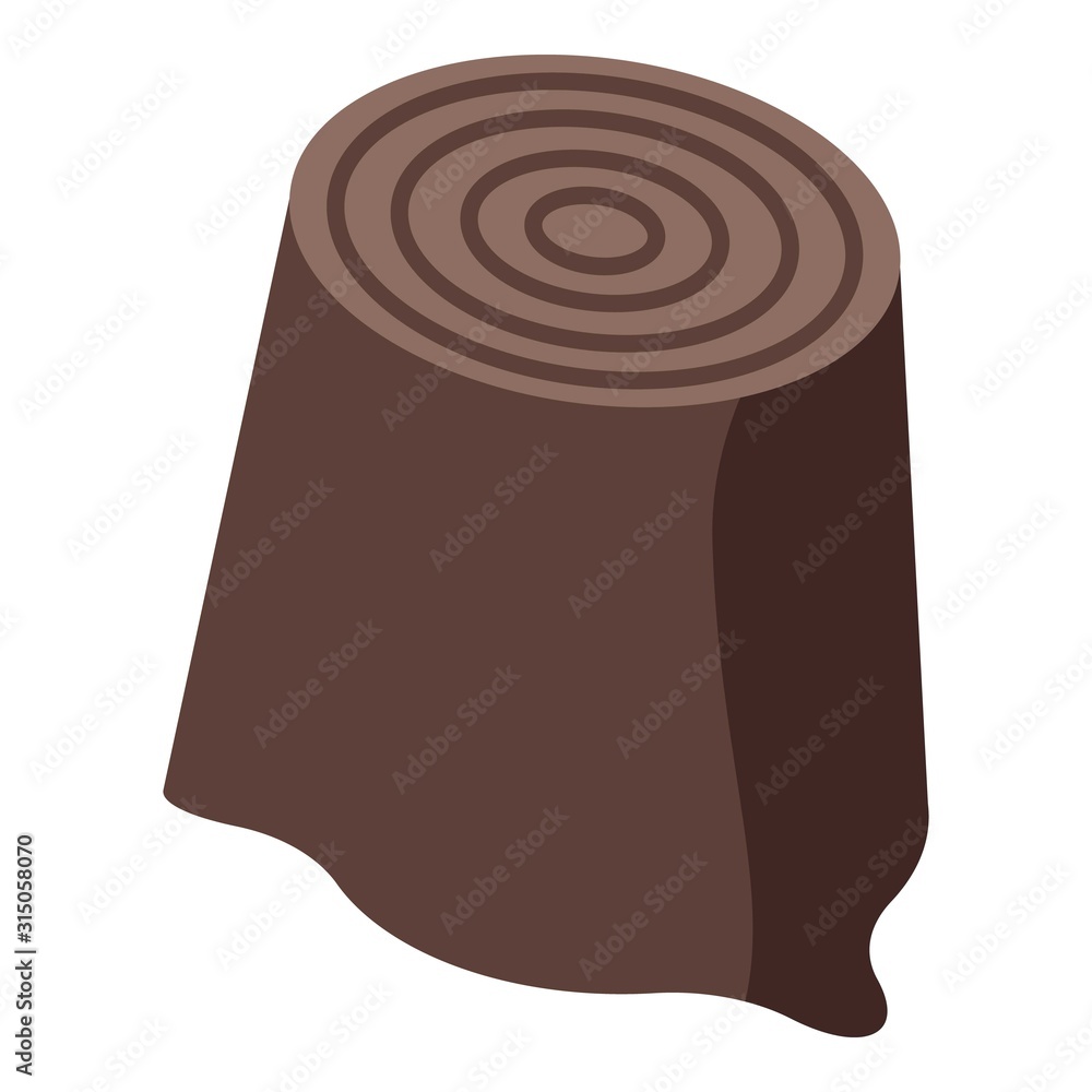 Aufkleber cutted tree icon. isometric of cutted tree vector icon for web design isolated on white background