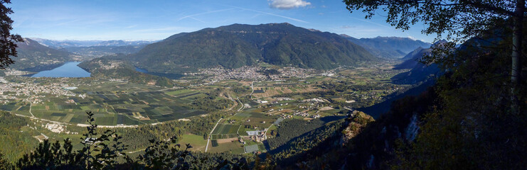 Naklejka premium Landscape of the plain of Levico Terme