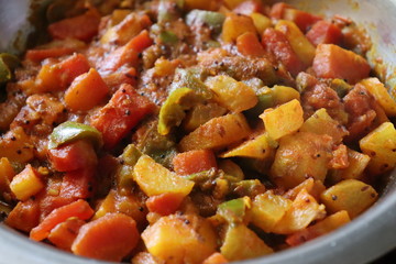 A delicious and colorful mix vegetable dish