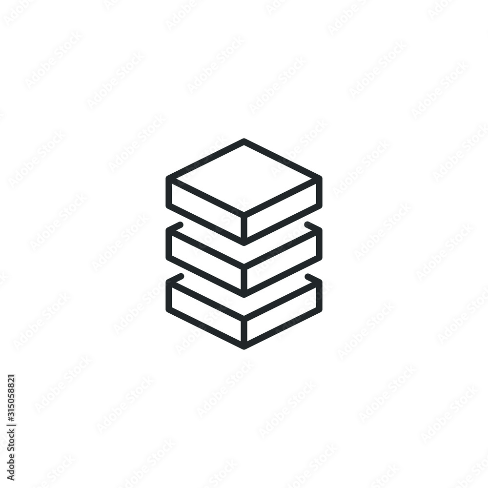 Poster layers icon template color editable. layers symbol vector sign isolated on white background illustra