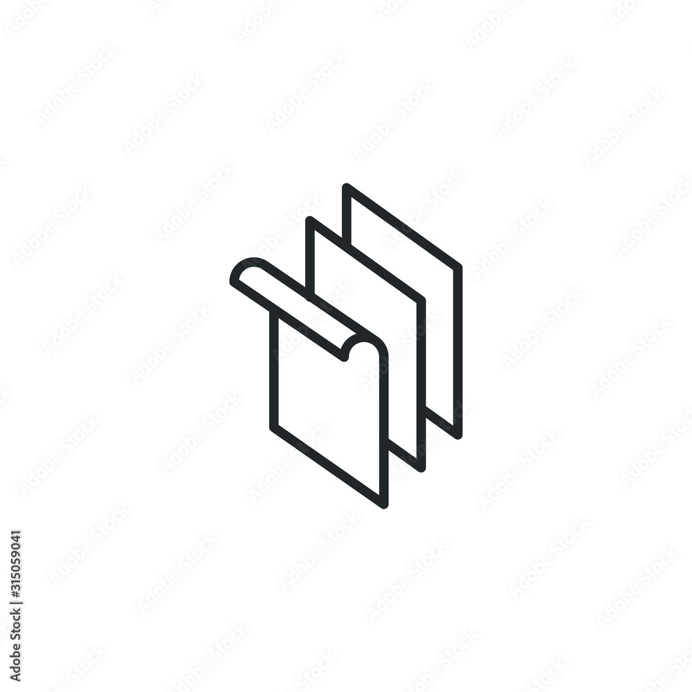 Aufkleber Layers icon template color editable. Layers symbol vector sign isolated on white background illustration for graphic and web design.