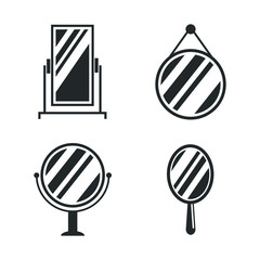 mirror icon template color editable. apple fruit symbol vector sign isolated on white background illustration for graphic and web design.